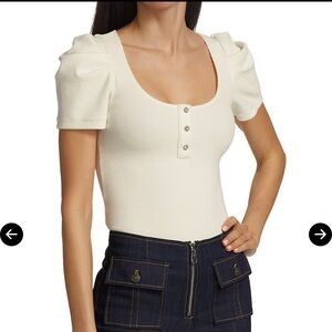 Cinq a Sept Jordan Puff Sleeve Top